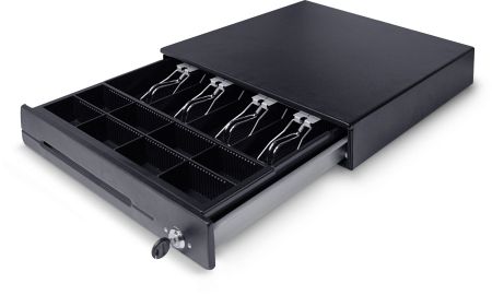 Денежный ящик STI CD-50-B черный электромеханически 24V, распайка Штрих
